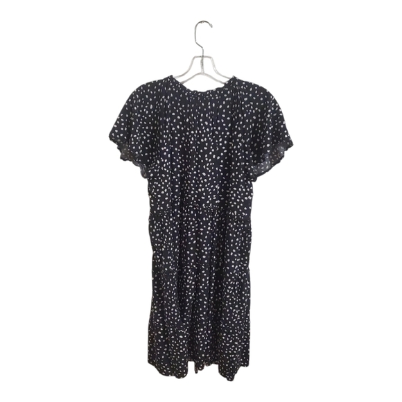 Beachlunchlounge Womens Tiered A-Line Dress Black and White Print Sz Small - Picture 2 of 8